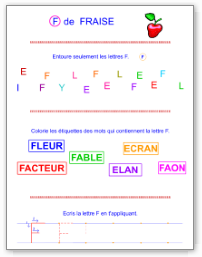 Lettre F en majuscule d'imprimerie
