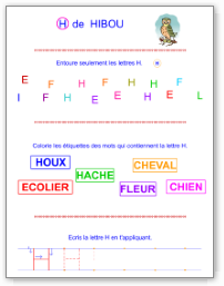 Lettre H en majuscule d'imprimerie