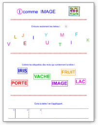Lettre I en majuscule d'imprimerie