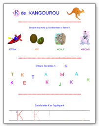 Lettre K en majuscule d'imprimerie