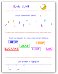 Lettre L en majuscule d'imprimerie