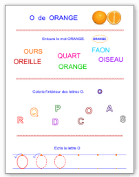 Lettre O en majuscule d'imprimerie
