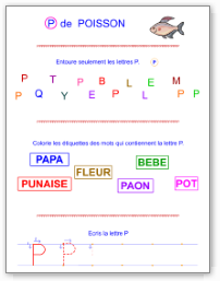 Lettre P en majuscule d'imprimerie