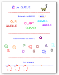 Lettre Q en majuscule d'imprimerie