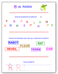 Lettre R en majuscule d'imprimerie