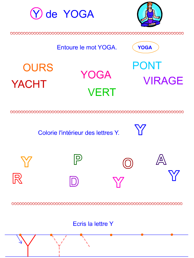 Lettre y en lettre bâton Lettre y en lettre bâton