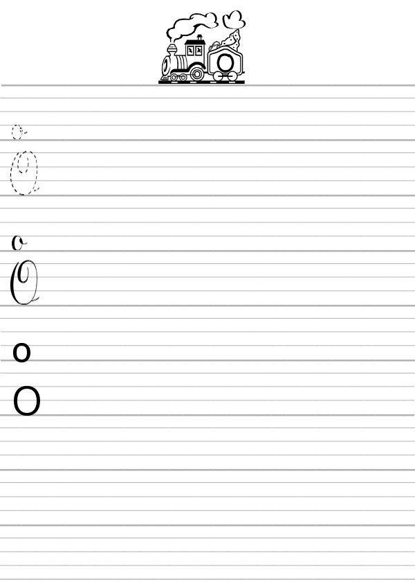 Apprendre à écrire la lettre O en majuscule et minuscule