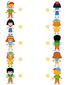 Jeu à imprimer pour enfants de 4 ans et plus, de face, de dos