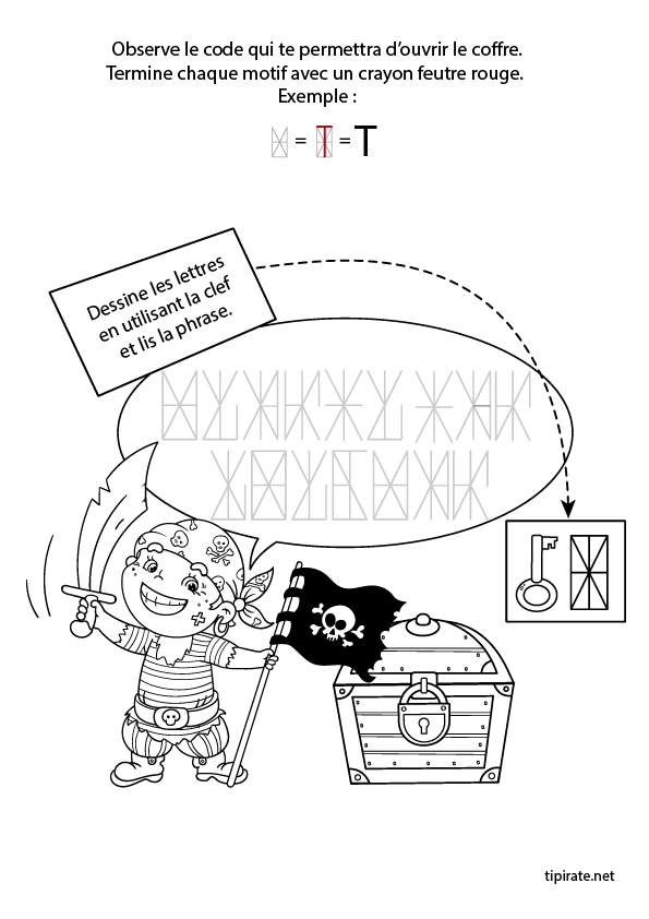 Jeu à imprimer, le message codé