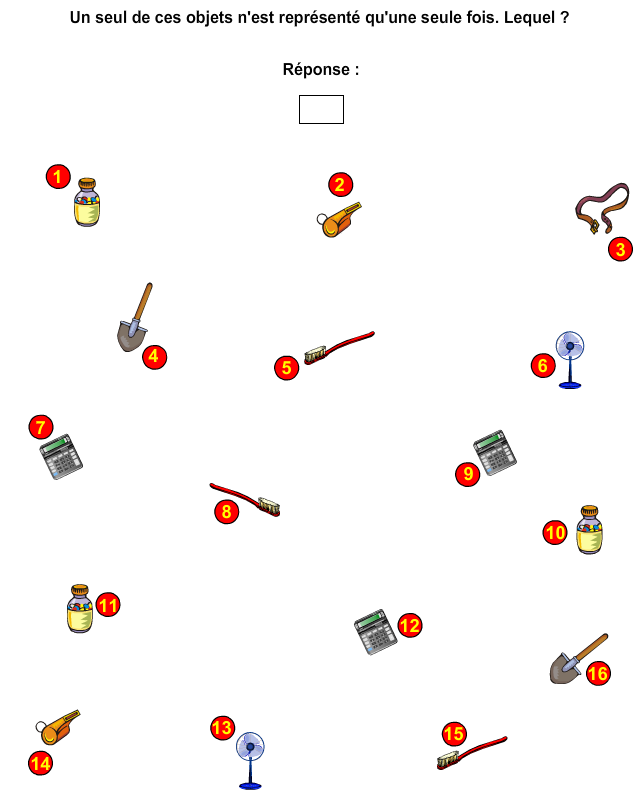 Jeu de l'objet unique