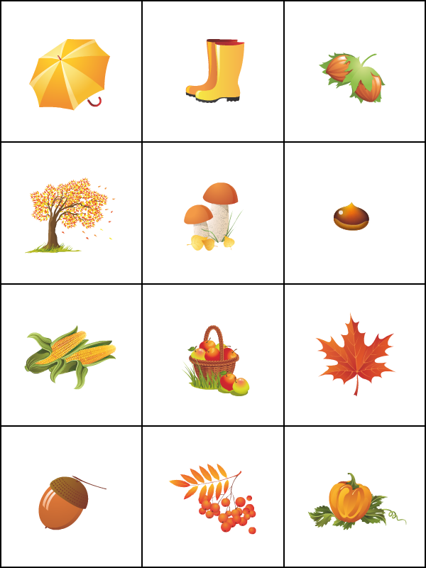 Jeu de mémoire, l'automne Jeu de mémoire, l'automne