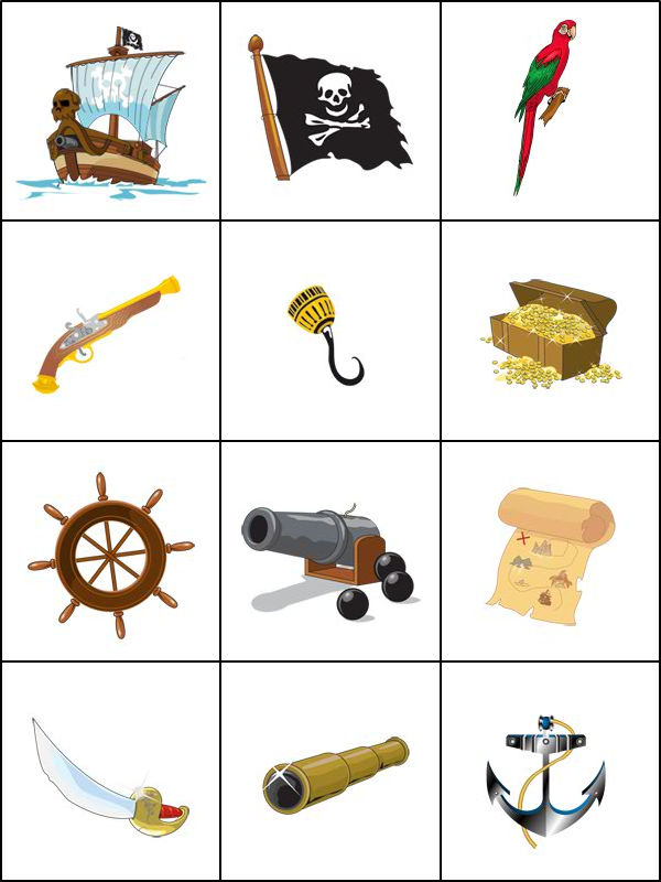 Jeu de mémoire, les pirates Jeu de mémoire, les pirates