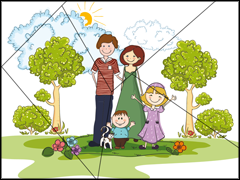 Puzzle à imprimer - la famille