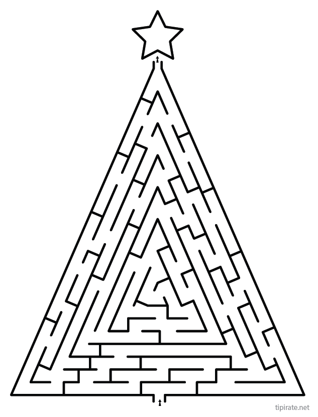 Jeu de labyrinthe de Noël à imprimer