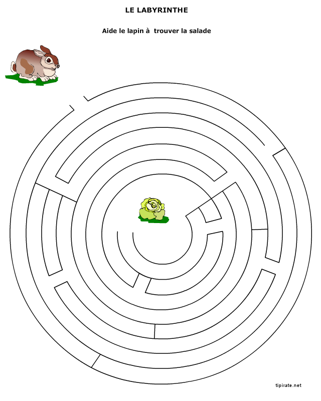 Jeu de labyrinthe gratuit à imprimer