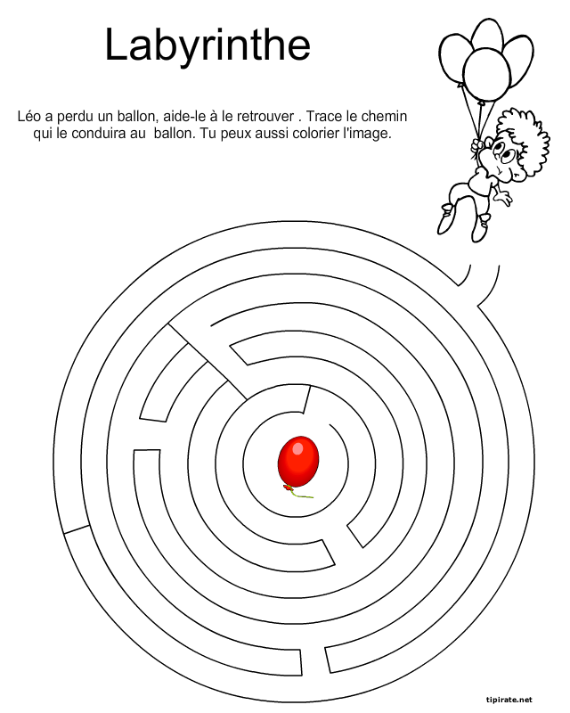 Jeu de labyrinthe gratuit à imprimer