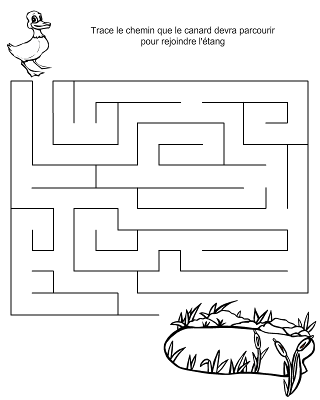 Jeu de labyrinthe gratuit à imprimer