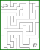 Labyrinthe à imprimer, la souris et le fromage