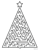 Labyrinthe de Noël à imprimer