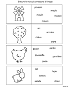 Apprendre à lire, exercice 2 à imprimer