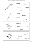 Apprendre à lire, exercice 5 à imprimer