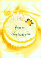 Carte d'anniversaire jaune
