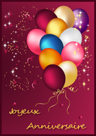Carte d'anniversaire ballons