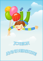 Carte d'anniversaire pour garçon