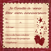 Carte d'invitation originale