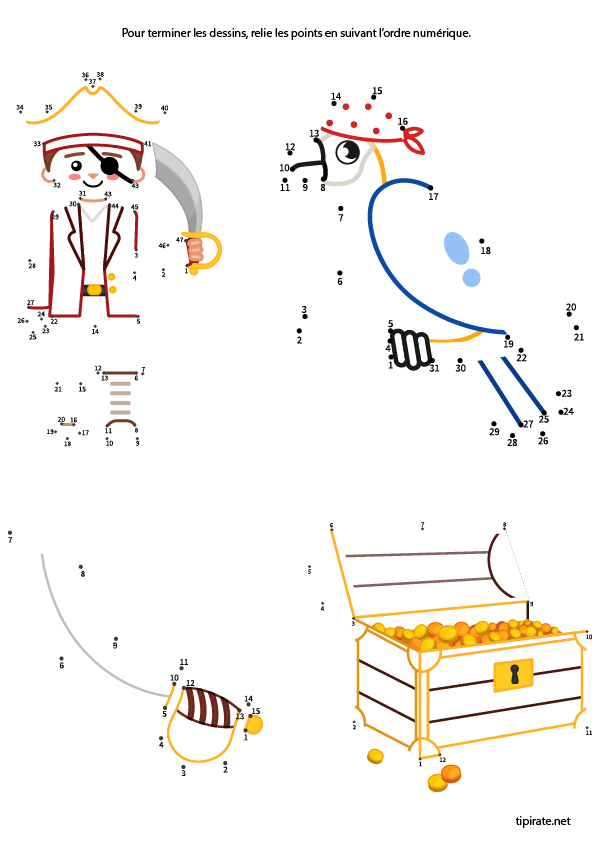 Page de 4 jeux de relier les points