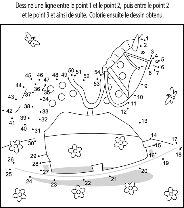 Jeu gratuit à imprimer, relier les points de 1 à 54