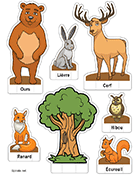 Animaux de la forêt à imprimer et à découper