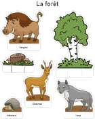 Animaux de la forêt à imprimer et à découper, fiche 2