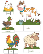 Animaux de la ferme à imprimer et à découper