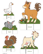 Animaux de la ferme à imprimer et à découper