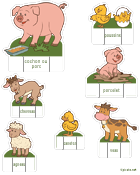 Animaux de la ferme à imprimer et à découper