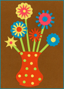 Travaux manuels, un bouquet de fleurs