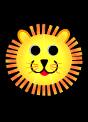Tête de lion à découper