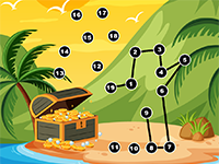 Apprendre à compter en relier les points dans l'ordre des nombres