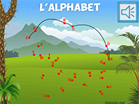 Relier les points en ligne, alphabet majuscules