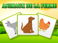 Jeu de mémoire, les animaux de la ferme