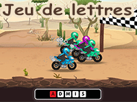 Course de motos, dactylographie, jeu en ligne