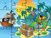 Puzzles 16 pièces en ligne, les pirates