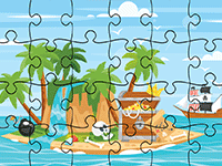 Puzzle 24 pièces en ligne, les pirates