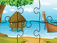 Puzzle 6 pièces en ligne, les paysages