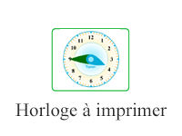 Horloge à imprimer et à découper
